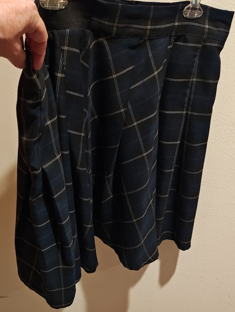 torrid Navy Windowpane Plaid Skater Skirt